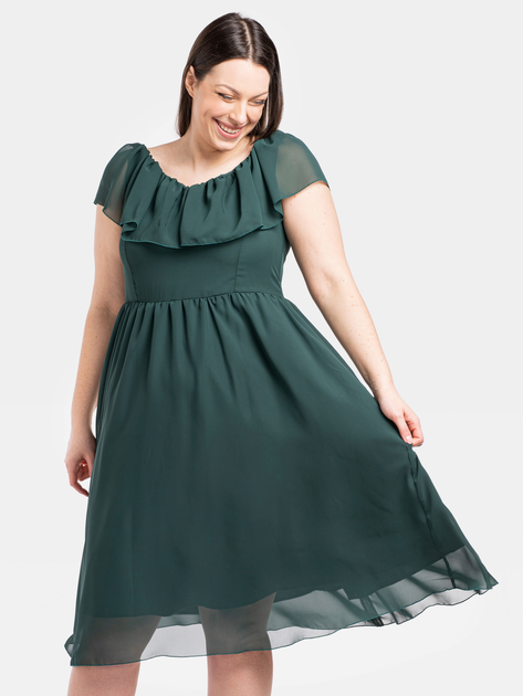Сукня вечірня міді літня жіноча Karko SB531 42 Зелена (5903676115892) - зображення 1