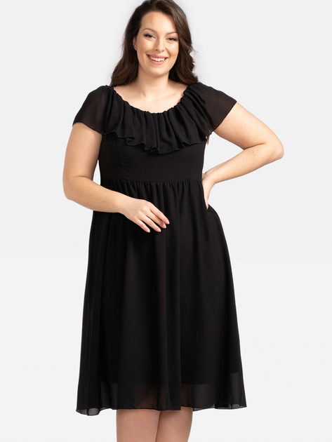 Сукня вечірня міді літня жіноча Karko SB533 42 Чорна (5903676116097) - зображення 1