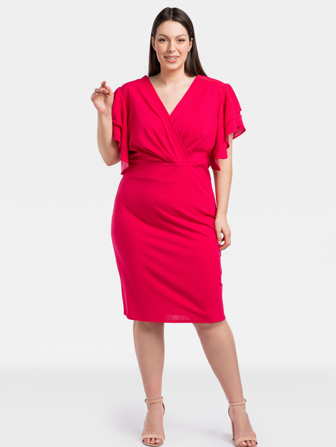 Sukienka ołówkowa damska Karko SB913 50-52 Czerwona (5903676160427) - obraz 1