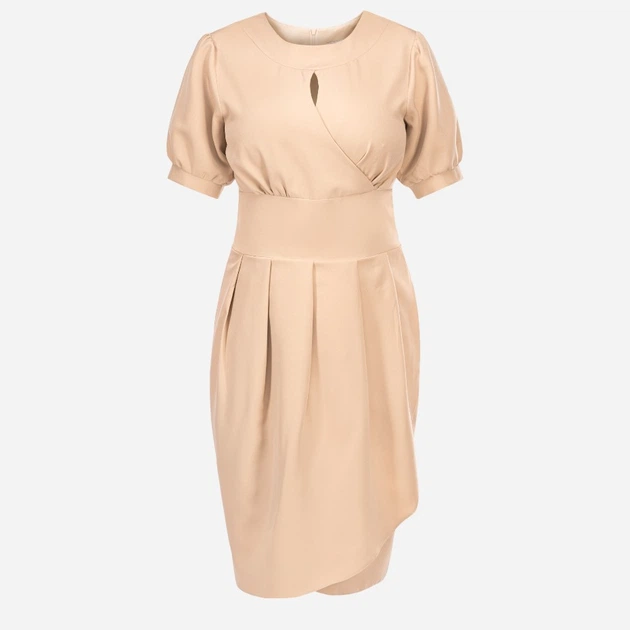 Плаття міді літнє жіноче Karko SB984 46 Бежеве (5903676186410) - зображення 4