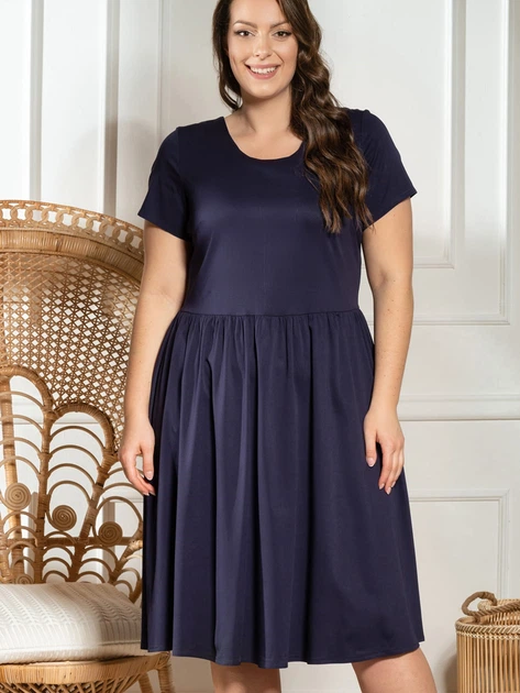 Плаття міді літнє жіноче Karko SB993 50 Темно-синє (5903676181248) - зображення 10