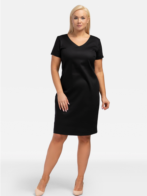Плаття-футболка міді літнє жіноче Karko SC096 48 Чорне (5903676191520) - зображення 1