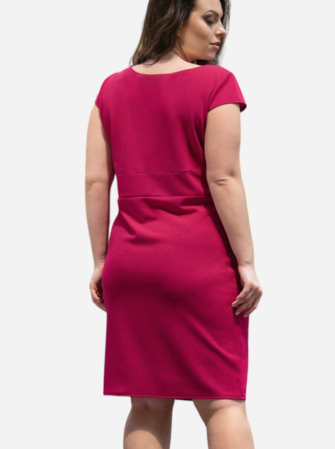 Плаття на запах міді літнє жіноче Karko SA259 50-52 Рожеве (5903676029458) - зображення 2
