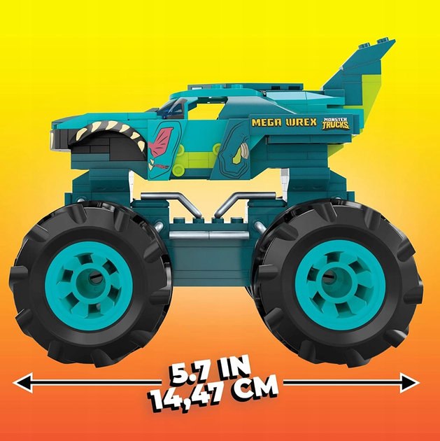 Klocki konstrukcyjne Mega Hot Wheels Mega-Wrex Monster Truck 187 elementów (1947350247803) - obraz 4