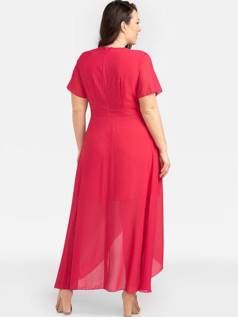 Плаття на запах довге літнє жіноче Karko SA633 56 Рожеве (5903676046615) - зображення 2