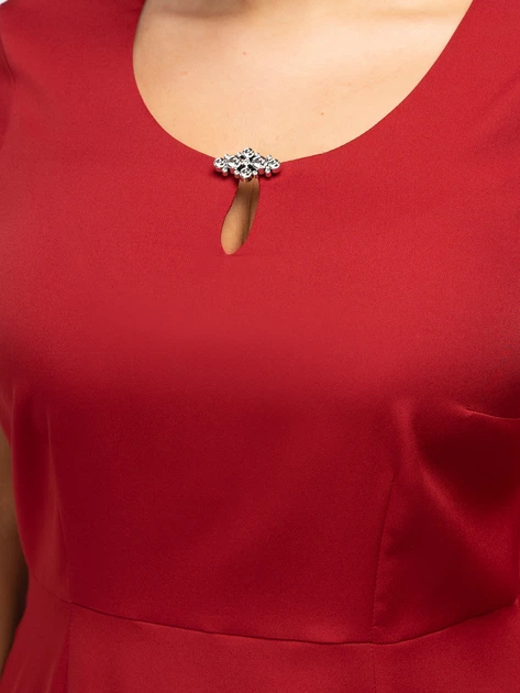 Sukienka ołówkowa damska midi Karko SC195 52 Bordowa (5903676209850) - obraz 4