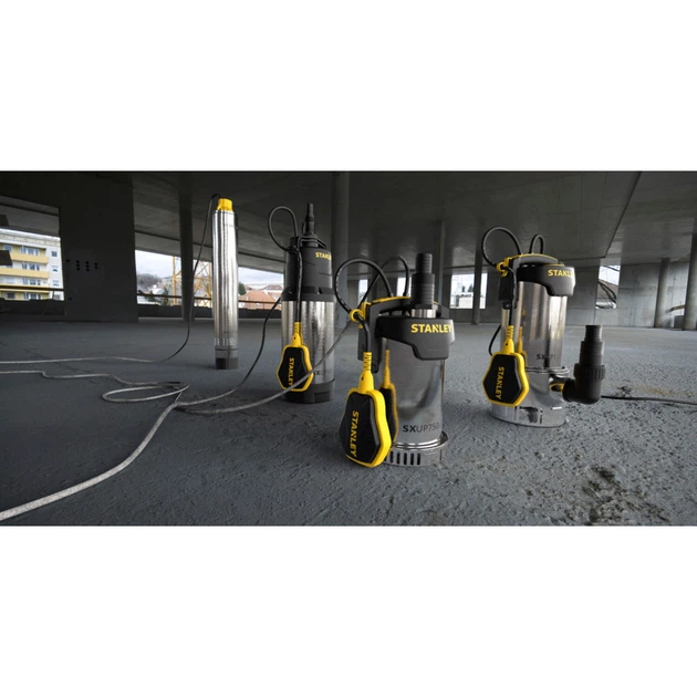 Дренажный насос Stanley 1.1 кВт, для чистой и грязной воды, 1650 л/ч (SXUP1100XDE) - Фото 3 Дренажный насос Stanley 1.1 кВт, для чистой и грязной воды, 1650 л/ч (SXUP1100XDE) - изображение 3