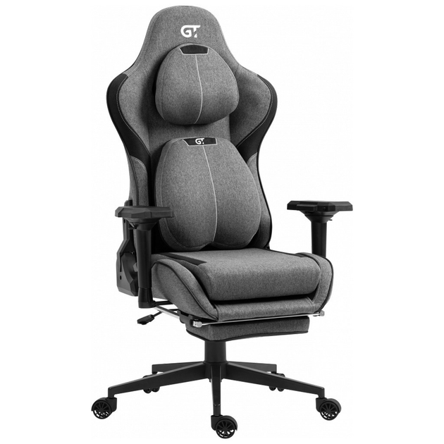 Кресло игровое GT Racer X-2308 Gray/Black (X-2308 Fabric Gray/Black ...