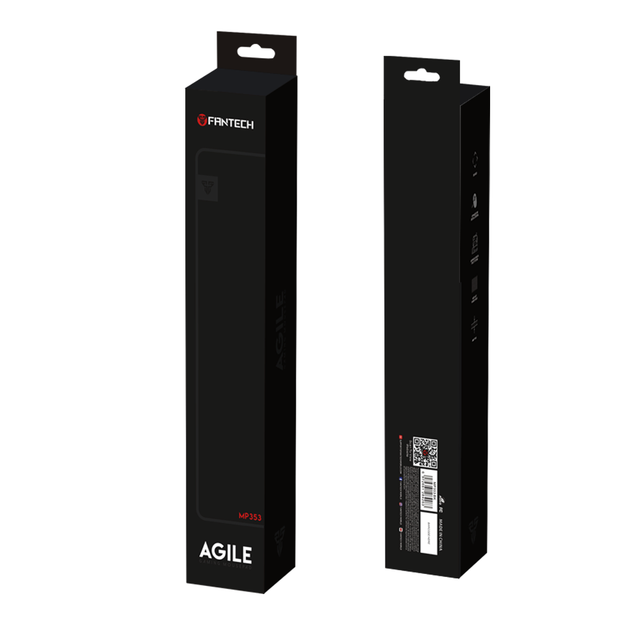 Коврик для мышки Fantech Agile MP353 размеры 300/300/4mm с поверхностью SPEEDSILK Черный - изображение 2