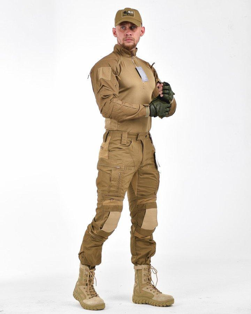 Тактический штурмовой костюм с наколенниками штаны+убакс XL койот (87075) - изображение 2