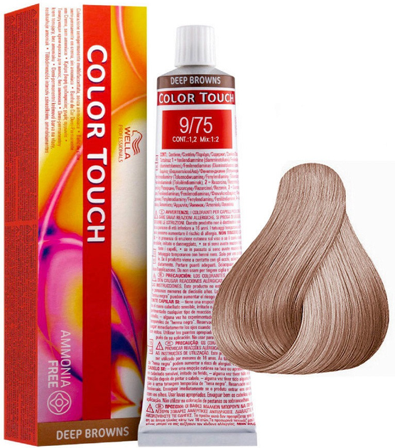Фарба для волосся Wella Professionals Color Touch Deep Browns 9.75 Light Blonde Brownish Pink без аміаку 60 мл (4064666224183) - зображення 1