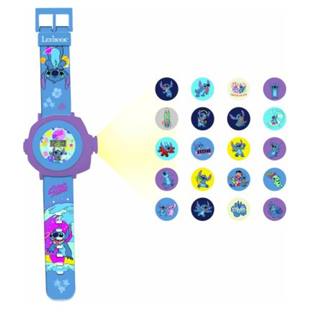 Cyfrowy zegarek projekcyjny Lexibook Disney Stitch (DMW050D) (3380743100791) - obraz 2