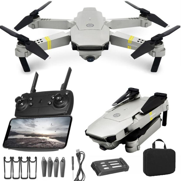 Квадрокоптер с Камерой RC Drone E58 (E99 Pro) FPV WIFI Дрон /Удержание ...