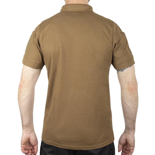 Футболка тактична Mil-Tec Швидкосохнуча XL TACTICAL QUICK DRY POLOSHIRT COYOTE (10961019-905-XL) - зображення 2