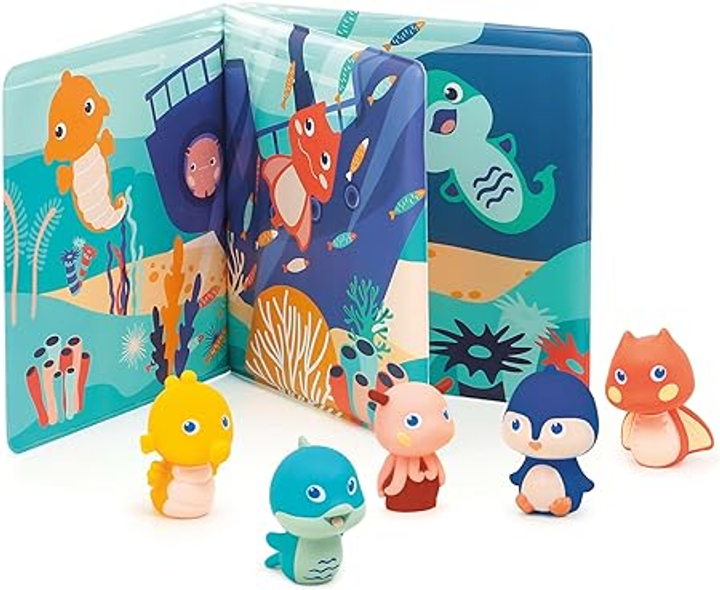 Zestaw do zabawy w kąpieli Ludi Bath book and Finger figures (LU40018) (3550833400180) - obraz 2