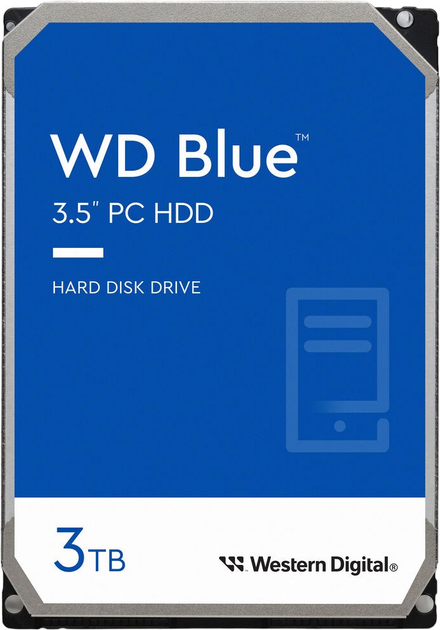 Жорсткий диск Western Digital Blue CMR 3TB 5400rpm 256MB 3.5 SATA III (WD30EZAX) - зображення 1