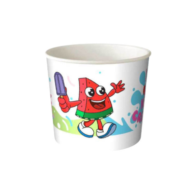 Стакан для морозива 286 мл D-85 паперовий "ICE CREAM дитячий" - Фото 2 Стакан для морозива 286 мл D-85 паперовий "ICE CREAM дитячий" - зображення 2
