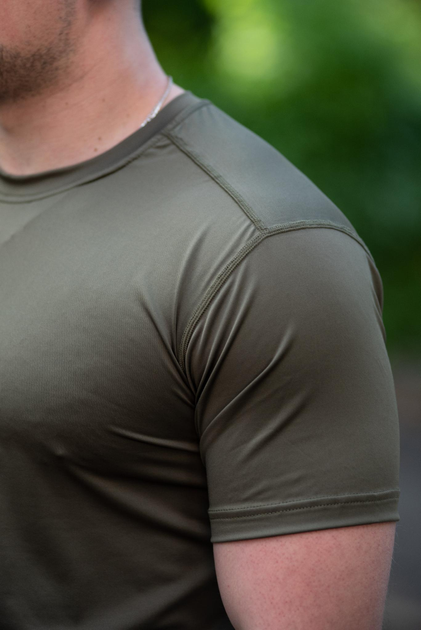 Мужская футболка Jersey потоотводящая эластичная Хаки 56 - зображення 2