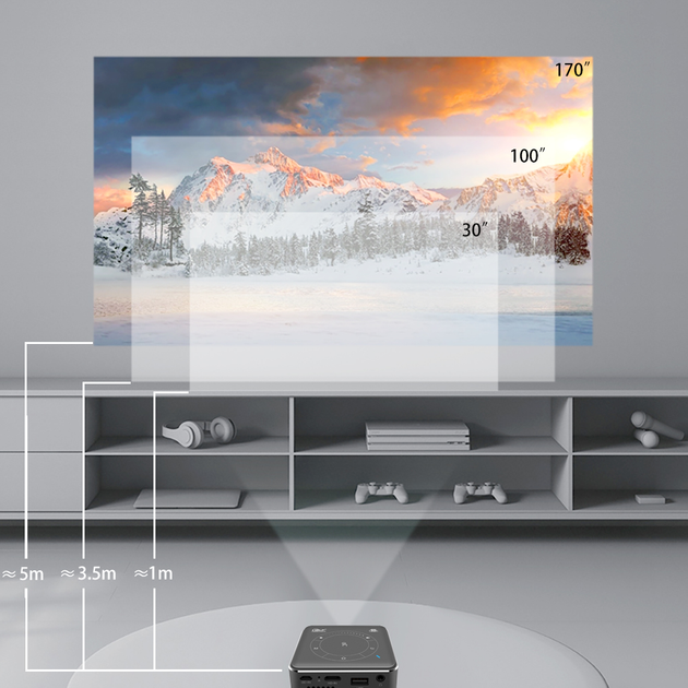 Проектор TouYinger D021 Black LED DLP 3D Android с Bluetooth с аккумулятором - изображение 9