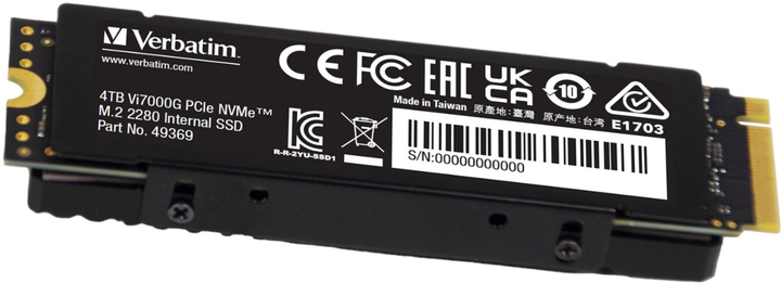 Dysk SSD Verbatim Vi7000G 4TB M.2 2280 NVMe PCIe 4.0 x4 3D NAND TLC (0023942493693) - obraz 4