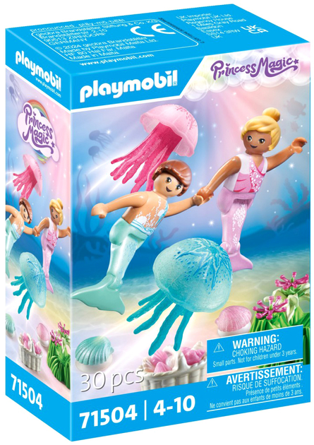 Zestaw figurek Playmobil Princess Magic Little Mermaids with Jellyfish z akcesoriami 30 elementów (4008789715043) - obraz 1