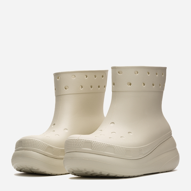 Жіночі гумові чоботи низькі Crocs Classic Crush Rain Boot 207946-BONE 36-37 Кремові (196265156931) - зображення 4