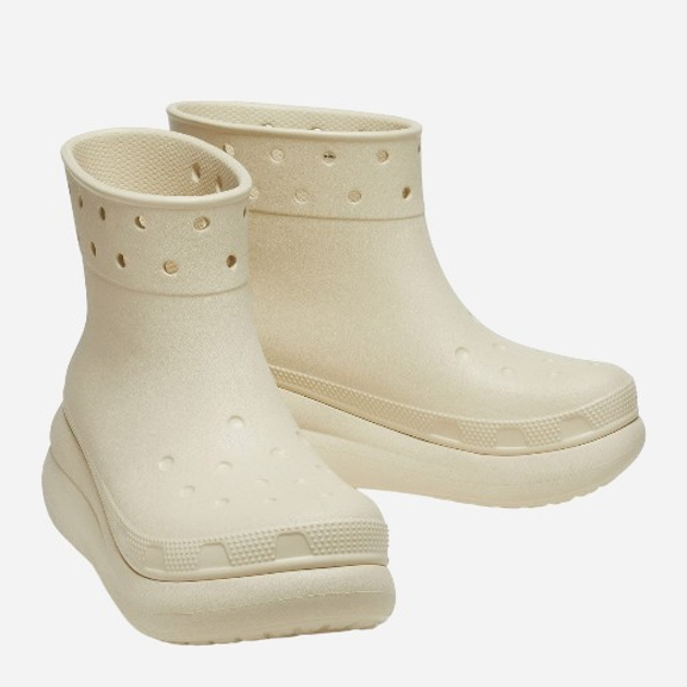 Жіночі гумові чоботи низькі Crocs Classic Crush Rain Boot 207946-BONE 41-42 Кремові (196265156979) - зображення 5