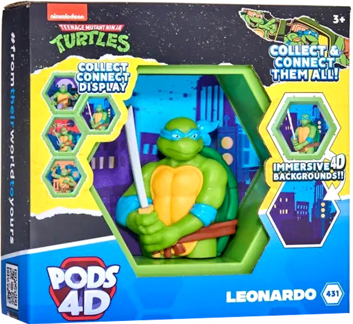 Фігурка WOW Pods 4D Teenage Mutant Turtles Leonardo 12 x 10.2 см (5055394026902) - зображення 1