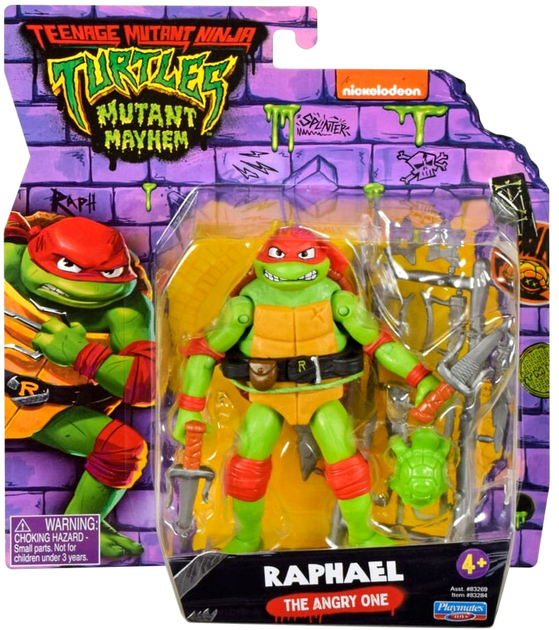 Фігурка Nickelodeon Turtles Mutant Meyhem Basic Raphael з аксесуарами 10 см (0043377832843) - зображення 1