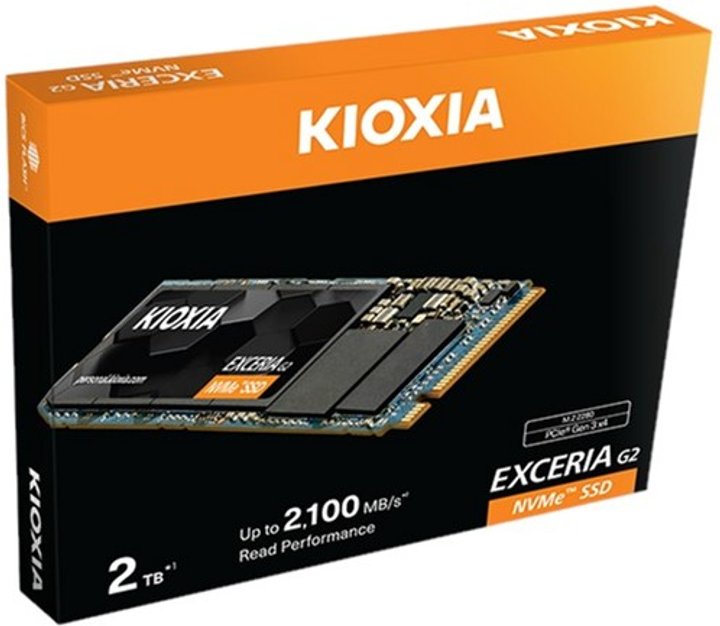 SSD диск KIOXIA EXCERIA G2 500GB M.2 2280 NVMe PCIe 3.0 TLC (LRC20Z500GG8) - зображення 2