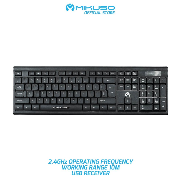 Клавиатура с мышью Keyboard KB-C019 в черном цвете с беспроводным подключением. - изображение 6