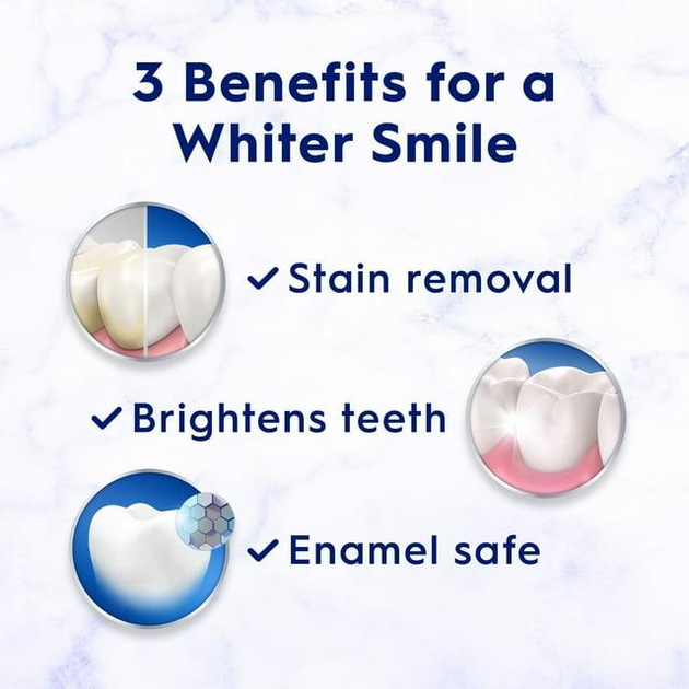 Відбілююча зубна паста Crest 3D White Radiant Mint для зубного каменю та безпечного відбілювання |комплект 3 шт.| 280 г Made in USA - зображення 10