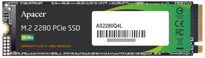 Dysk SSD Apacer AS2280Q4L 1TB M.2 2280 PCIe 4.0 x4 3D NAND TLC (AP1TBAS2280Q4L-1) - obraz 1