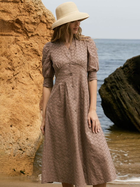 Плаття міді літнє жіноче Seventeen 2186.6031 L-XL Коричневе від Rozetka на платформі USKIDKA Акція на Плаття міді літнє жіноче Seventeen 2186.6031 L-XL Коричневе від Rozetka