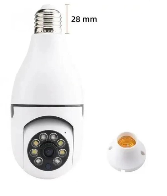 Камера відеоспостереження поворотна 360 бездротова WIFI IP в цоколь E27 ...