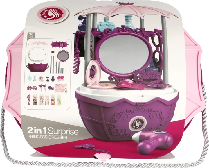 Toaletka Mega Creative 2 in 1 Surprise Princess Dressing z akcesoriami 30 elementow (5908275128632) - obraz 1