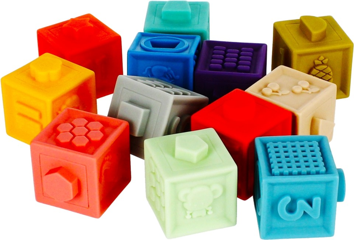Klocki miękkie Mega Creative Sensoryczne 12 szt (5908275185918) - obraz 3