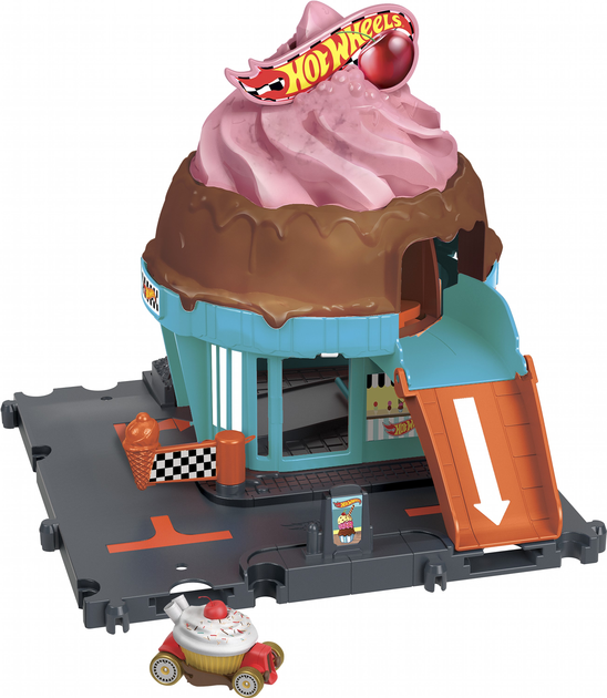 Zestaw do zabawy Hot Wheels City Ice Cream Shop (0194735195077) - obraz 3