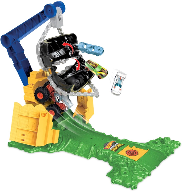 Ігровий набір Hot Wheels Monster Truck Arena Smashers Rhinomite's Chargin' Challenge (0194735195480) - зображення 4