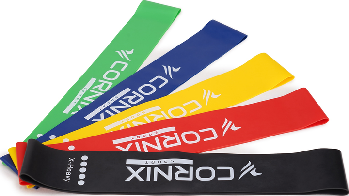 Резинки для фітнесу CorniX Mini Power Band набір 5 шт 1-20 кг (XR-0045) - зображення 4