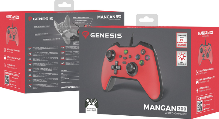 Pad do gier Genesis Mangan 300 czerwony (NJG-2105) - obraz 8