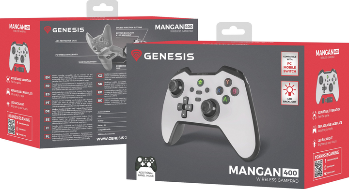 Геймпад бездротовий Genesis Mangan 400 білий (NJG-2101) - зображення 10