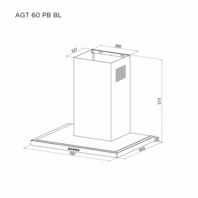 Витяжка PYRAMIDA AGT 60 PB IX - изображение 6