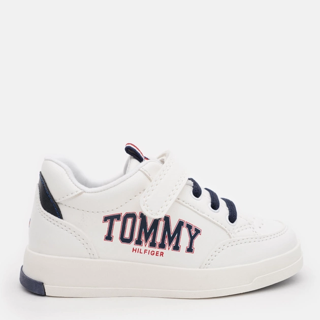 Акція на Дитячі кросівки для хлопчика Tommy Hilfiger Velcro T1B4-32218-1384X336 27 Білий/Синій від Rozetka