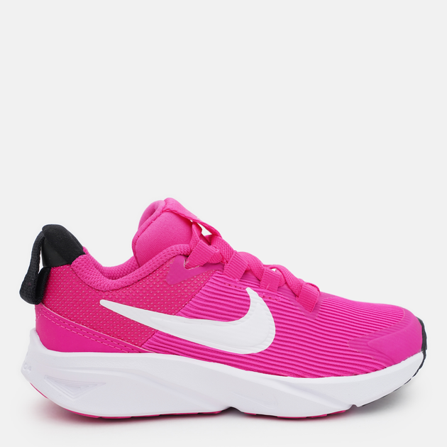 Акція на Дитячі кросівки для дівчинки Nike Star Runner 4 Nn (Ps) DX7614-601 31 13C Fierce Pink/White-Black-Playful Pink від Rozetka