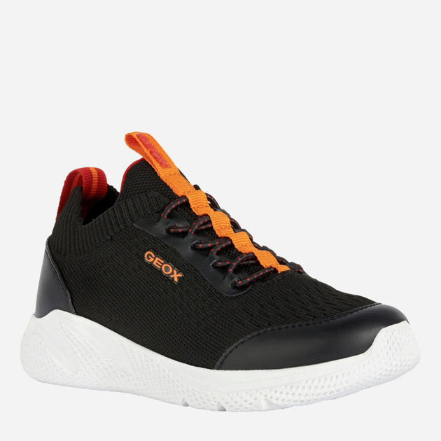 Buty sportowe chłopięce Geox J25GBA0006K-C0038 37 Czarny/Pomarańczowy (8050036980212) - obraz 2