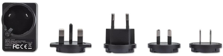 Мережевий зарядний пристрій Manhattan Wall Charger and Travel Adapter 5W Black (766623102155) - зображення 2