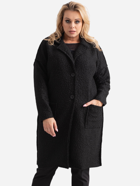 Пальто осіннє жіноче Karko K250 42-44 Чорне (5903676015000) - зображення 1