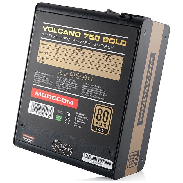 Блок питания Modecom Volcano 750 Gold (ZAS-MC90-SM-750-ATX-VOLCA) - изображение 5