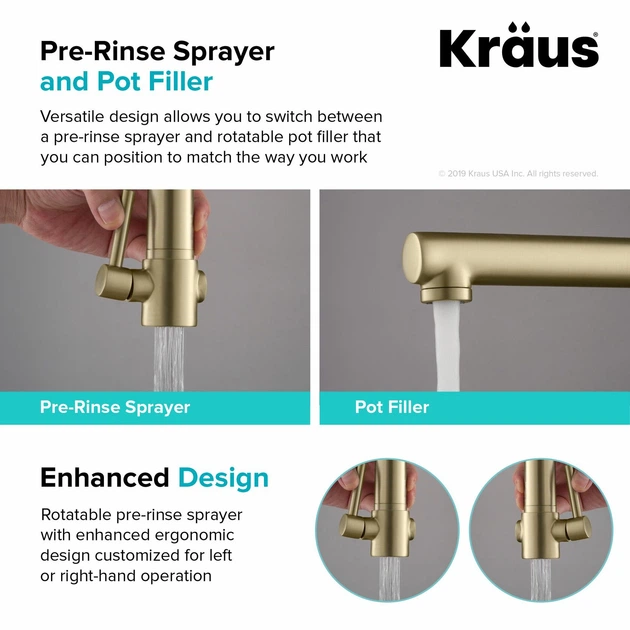Змішувач для кухні Kraus Artec Pro KPF-1603BG - зображення 5